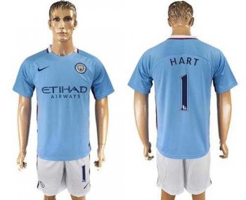 Manchester City #1 Hart Home Soccer Club Jersey