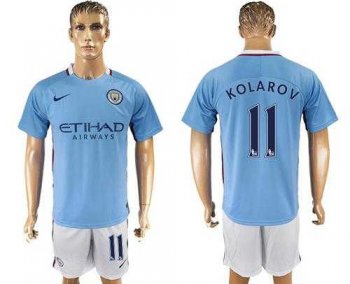 Manchester City #11 Kolarov Home Soccer Club Jersey