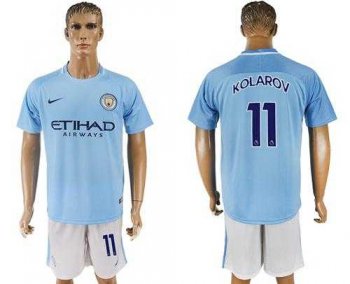 Manchester City #11 Kolarov Home Soccer Club Jersey