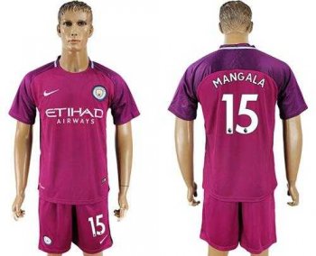 Manchester City #15 Mangala Away Soccer Club Jersey