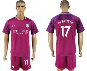 Manchester City #17 De Bruyne Away Soccer Club Jersey