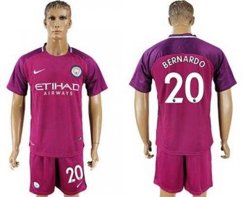 Manchester City #20 Bernardo Away Soccer Club Jersey