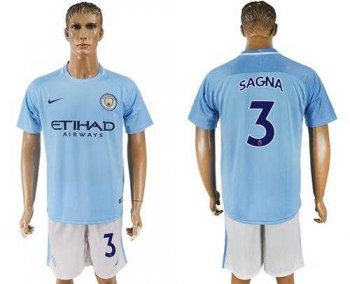 Manchester City #3 Sagna Home Soccer Club Jersey