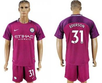 Manchester City #31 Ederson Away Soccer Club Jersey