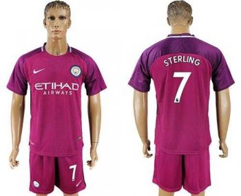 Manchester City #7 Sterling Away Soccer Club Jersey