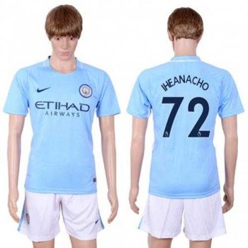 Manchester City #72 Iheanacho Home Soccer Club Jersey