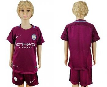 Manchester City Blank Away Kid Soccer Club Jersey