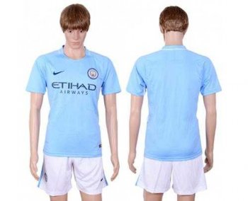 Manchester City Blank Home Soccer Club Jersey