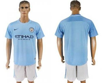 Manchester City Blank Home Soccer Club Jersey