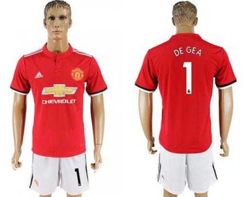 Manchester United #1 DE GEA Red Home Soccer Club Jersey