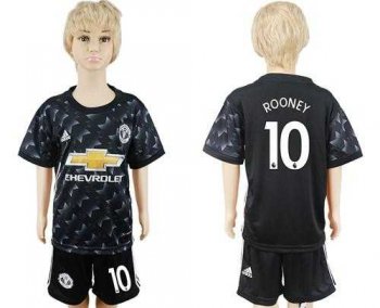 Manchester United #10 Rooney Away Kid Soccer Club Jersey