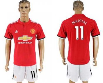 Manchester United #11 Martial Red Home Soccer Club Jersey