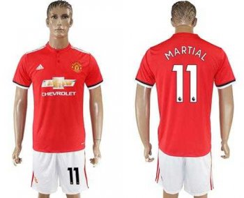 Manchester United #11 Martial Red Home Soccer Club Jersey