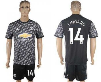 Manchester United #14 Lingard Black Soccer Club Jersey