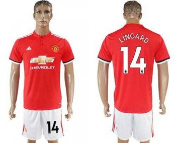 Manchester United #14 Lingard Red Home Soccer Club Jersey