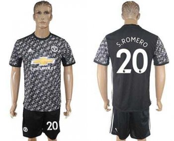 Manchester United #20 S.romero Black Soccer Club Jersey