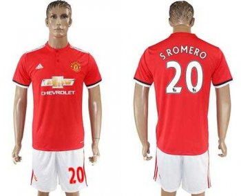 Manchester United #20 S.Romero Red Home Soccer Club Jersey