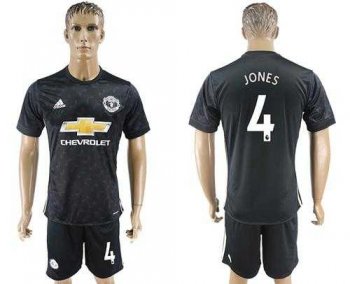 Manchester United #4 Jones Away Soccer Club Jersey