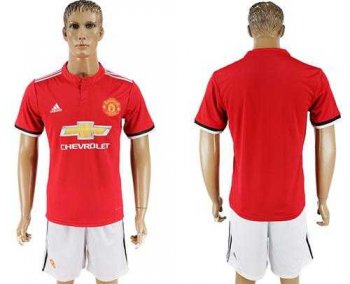 Manchester United Blank Red Home Soccer Club Jersey