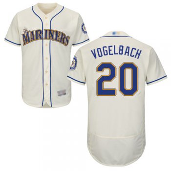 Mariners #20 Dan Vogelbach Cream Flexbase Authentic Collection Stitched Baseball Jersey