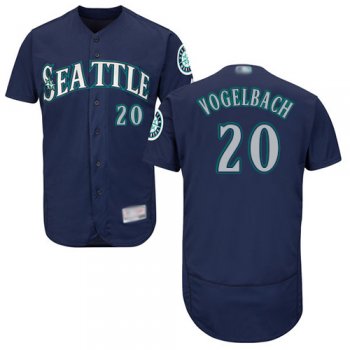 Mariners #20 Dan Vogelbach Navy Blue Flexbase Authentic Collection Stitched Baseball Jersey