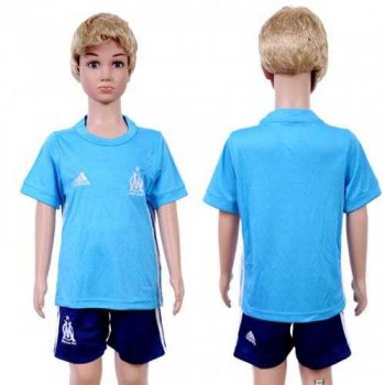 Marseille Blank Away Kid Soccer Club Jersey