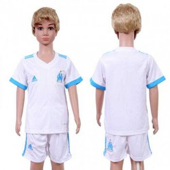 Marseille Blank Home Kid Soccer Club Jersey