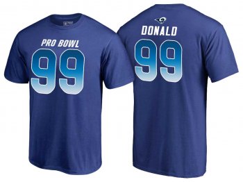 Men Aaron Donald Los Angeles Rams NFC Royal 2018 Pro Bowl Name & Number T-Shirt