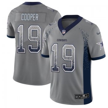 Men Dallas cowboys 19 Cooper Grey Nike Drift Fashion Color Rush Limited NFL Jerseys