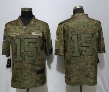 Men's Kansas City Chiefs 15 Mahomes Nike Camo Salute to Service Limited NFL Jerseys