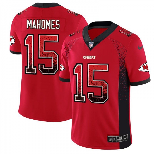 Men Kansas City Chiefs 15 Mahomes Red Nike Drift Fashion Color Rush Limited NFL Jerseys