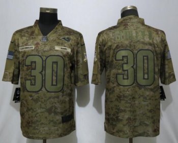 Men's Los Angeles Rams 30 Gurley ii Nike Camo Salute to Service Limited NFL Jerseys