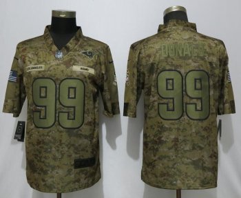 Men's Los Angeles Rams 99 Donald Nike Camo Salute to Service Limited NFL Jerseys