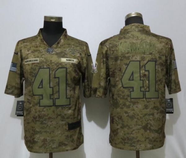 Men's New Orleans Saints 41 Kamara Nike Camo Salute to Service Limited NFL Jerseys