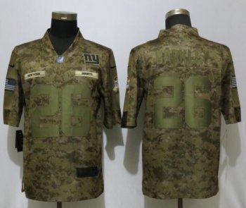 Men's New York Giants 26 Barkley Nike Camo Salute to Service Limited NFL Jerseys