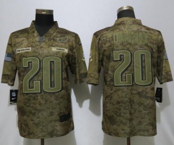 Men Philadelphia Eagles 20 Dawklns Nike Camo Salute to Service Limited NFL Jerseys