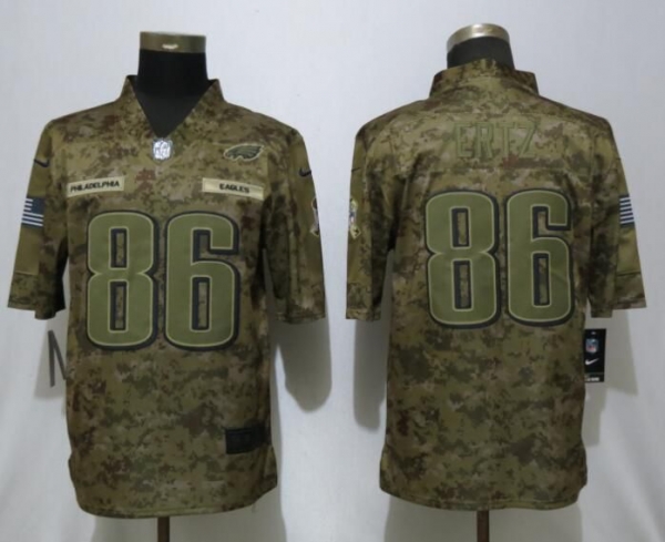 Men Philadelphia Eagles 86 Ertz Nike Camo Salute to Service Limited NFL Jerseys