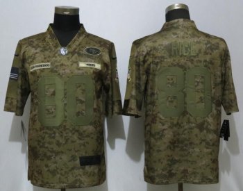 Men San Francisco 49ers 80 Rice Nike Camo Salute to Service Limited NFL Jerseys