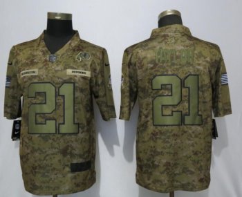 Men's Washington Red Skins 21 Taylor Nike Camo Salute to Service Limited NFL Jerseys