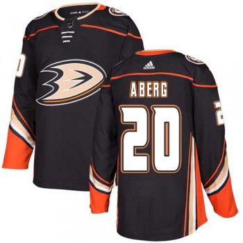 Men's Adidas Anaheim Ducks #20 Pontus Aberg Black Home Authentic Stitched NHL Jersey