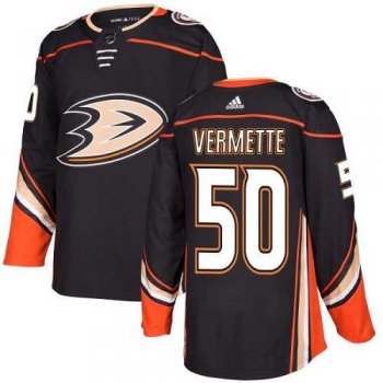 Men's Adidas Anaheim Ducks #50 Antoine Vermette Black Home Authentic Stitched NHL