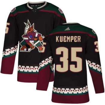 Men's Adidas Arizona Coyotes #35 Darcy Kuemper Black Alternate Authentic Stitched NHL Jersey