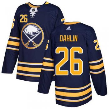 Men's Adidas Buffalo Sabres #26 Rasmus Dahlin Navy Blue Home Authentic Stitched NHL Jersey