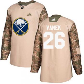 Men's Adidas Buffalo Sabres #26 Thomas Vanek Camo Authentic 2017 Veterans Day Stitched NHL Jersey