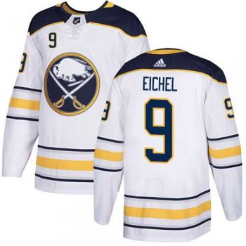 Men's Adidas Buffalo Sabres #9 Jack Eichel White Road Authentic Stitched NHL Jersey