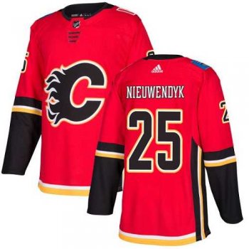 Men's Adidas Calgary Flames #25 Joe Nieuwendyk Red Home Authentic Stitched NHL Jersey