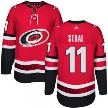 Men's Adidas Carolina Hurricanes #11 Jordan Staal Authentic Red Home NHL Jersey