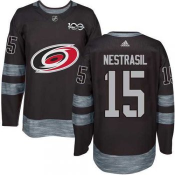 Men's Adidas Carolina Hurricanes #15 Andrej Nestrasil Black 1917-2017 100th Anniversary NHL Jersey