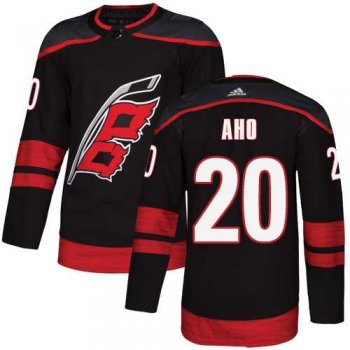 Men's Adidas Carolina Hurricanes #20 Sebastian Aho Black Authentic Alternate NHL Jersey