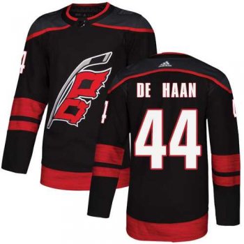 Men's Adidas Carolina Hurricanes #44 Calvin De Haan Black Authentic Alternate NHL Jersey